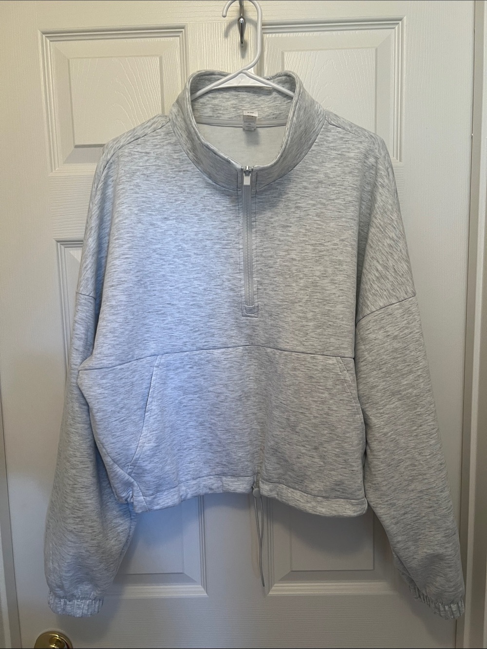 90 Degree By Reflex Light Gray Half-Zip Pullover